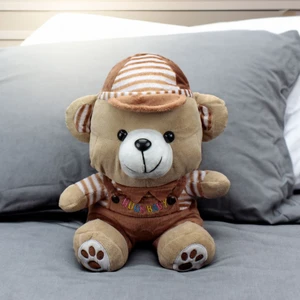 Platin Gift Hugs Baby Kahverengi Elbiseli Peluş Ayıcık 38cm