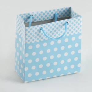 Hediyelik Minik Boy Puantiyeli Karton Çanta 11X11