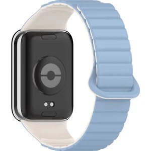 Xiaomi Redmi Watch 4 Uyumlu Magnetli Bakla Tasarımlı Silikon Three Band Kordon