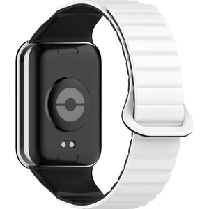 Xiaomi Redmi Watch 4 Uyumlu Magnetli Bakla Tasarımlı Silikon Three Band Kordon