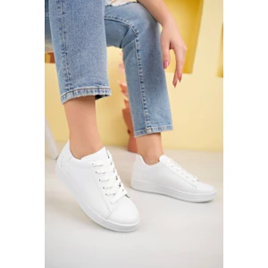 Kadın Günlük Spor Ayakkabı 4 Mevsim Rahat Esnek Sneaker Bağcıklı Günlük Kullanıma Uygun