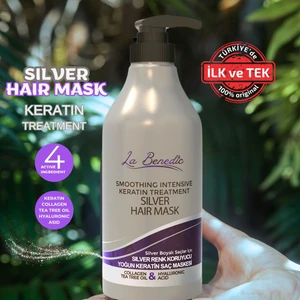 La Benedic Yumuşatıcı Yoğun Silver Keratin Collagen Saç Bakım Maskesi (Silver Boyalı Saç Tipleri İçin) 500 ml