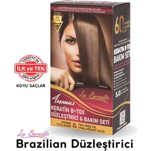 La Benedic 4 Aşamalı Keratin Botox Hızlı Düzleştirici & Bakım Full Set - Koyu Renkli Saçlar İçin