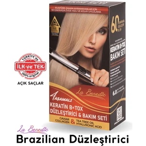 La Benedic 4 Aşamalı Keratin Botox Hızlı Düzleştirici & Bakım Full Set (Açık Renkli Saçlar İçin)
