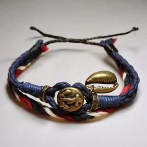 Deniz Temalı Bileklik – Çapa ve Deniz Kabuğu Figürlü, İp Sargılı, Ayarlanabilir Şık Tasarım