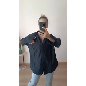 Hc Boutique Büyük Tek Cepli Oversize Keten