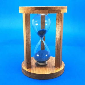 Hediye Kesesi Kişiye Özel Ahşap Kum Saati 5 Dakikalık