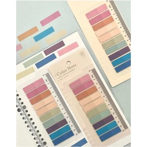 10 Renkli Cetvelli Soft Pembe Tonları Şeffaf Postit ARI334-005
