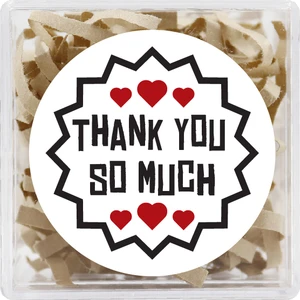 Repro Design Thank You So Much Baskılı 4 cm Yuvarlak Etiket 24 Adet