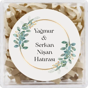 Repro Design Kişiye Özel Söz- Nişan Hatırası Baskılı Yapışkanlı Etiket 24 Adet No:83