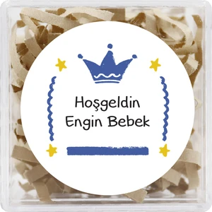 Repro Design 4 cm Kişiselleştirilebilir Hoşgeldin Bebeğim Temalı 24 Adet Etiket Model-8