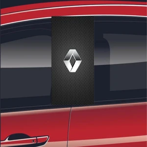 Modifiye Fabrikası Araç Kapı Direği Kaplama Folyosu Uv Baskılı 2'li SET-50X24 -Renault