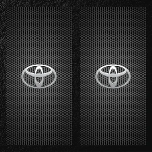 Modifiye Fabrikası Araç Kapı Direği Kaplama Folyosu Uv Baskılı 2'li SET-50X24 -Toyota