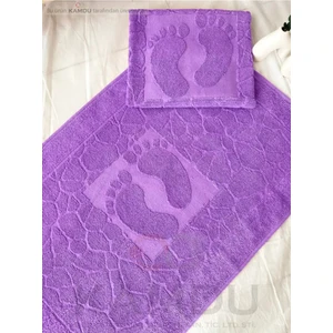 ( 1 Adet ) 50X70CM Ayak Paspası, Ayak Desenli Pamuk Paspas, Lavabo Paspası