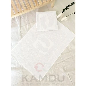 ( 1 Adet ) 50X70CM Ayak Paspası, Ayak Desenli Pamuk Paspas, Lavabo Paspası