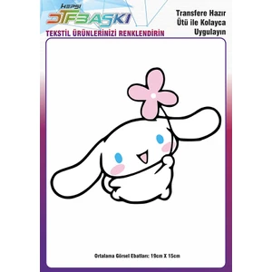 F17 Ajans Cinnamoroll Ütü ile Yapışan Tişört Tekstil Transfer Dtf Baskı