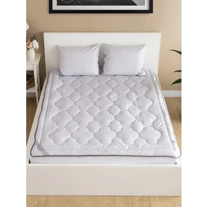 Uyku Kalitesini Arttıran Çift Kişilik Doğal Pamuk Premium Rahat Uyku Pedi Topper Gri