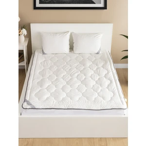 Uyku Kalitesini Arttıran Çift Kişilik Doğal Pamuk Rahat Uyku Pedi Topper Krem