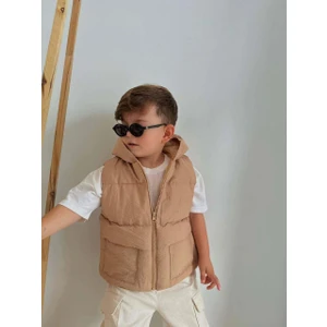 Miniko Kids Yeni Sezon Fermuarlı Kapşonlu Yelek