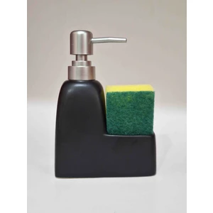 Mutfak Bulaşık Deterjanlığı Süngerlik Bölmeli Siyah