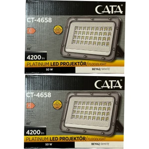 CT-4658 50W 6500K (Beyaz Işık) LED Projektör (2 Adet)