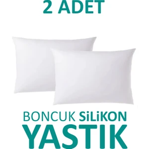 2 Adet Antialerjik Boncuk Silikon Yastık Pamuklu Kılıf 900 Gram