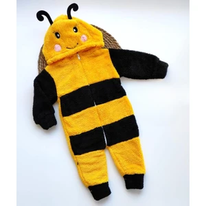 Bilge Trend Welsoft Peluş Kapüşonlu Arı Nakışlı Uyku Tulumu , Arı Kostüm