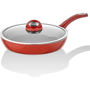 Titan Granit Cam Kapaklı Tava 22 cm - TT-1122