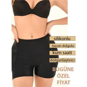 Silikon Süngerli S/M-L/XL Beden Basen Dolgulu PopUp Kum Saati Şekillendirici Dolgunlaştırıcı Korse