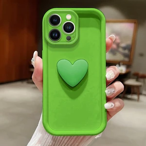 Apple iPhone 12 Pro Uyumlu Kılıf Zebana Amour Silikon Kılıf Açık Yeşil