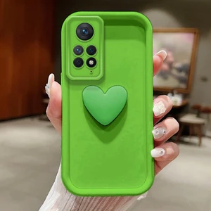 Xiaomi Redmi Note 11 Pro Uyumlu Kılıf Zebana Amour Silikon Kılıf Açık Yeşil