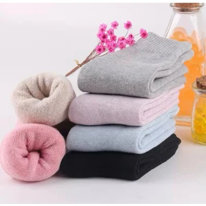 Karayel Çorap Kadın Kışlık Pamuklu Kalın Havlu Çorap Isı Emici Soft Renkler 6'çift