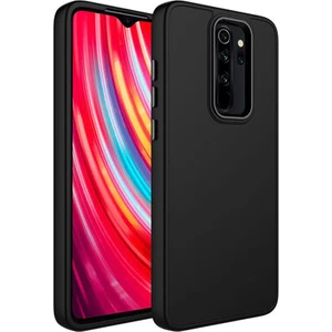 Techno Guru Redmi Note 8 Pro Kılıf Metal Çerçeve ve Buton Tasarımlı Silikon Luna Kapak