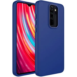 Techno Guru Redmi Note 8 Pro Kılıf Metal Çerçeve ve Buton Tasarımlı Silikon Luna Kapak