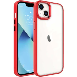 iPhone 14 Plus Renkli Silikon Kenarlı Kılıf Krom Kapak