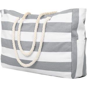 Plaj Çantası, Yüzme Su Geçirmez Havuz Alışverişi Katlanabilir Omuz Çantası Gri (Yurt Dışından)