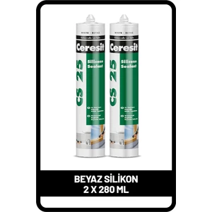 Cs 25 Beyaz Silikon, 280ML x 2 Adet
