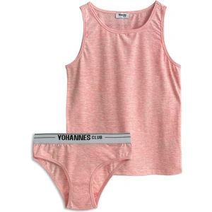 Yohannes Club Kız Çocuk Pamuklu Iç Çamaşırı Takımı Slip Külot ve Atlet