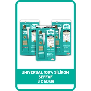 Şeffaf Silikon Mastik Tüp 50 gr x 3 Adet