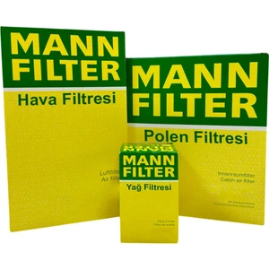 Mann Fılter Toyota Verso 1.6 Benzinli Mann Filtre Bakım Seti 2009-2017 Hava+Yağ+Standart Polen