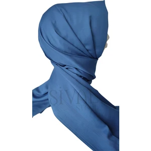 Düz Koton Şal 924 Saks Mavisi