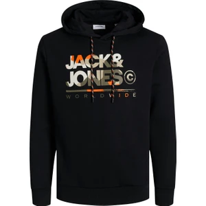 Jack & Jones Jack Jones Yazı Baskılı Kapüşonlu Erkek Sweatshirt 12256821