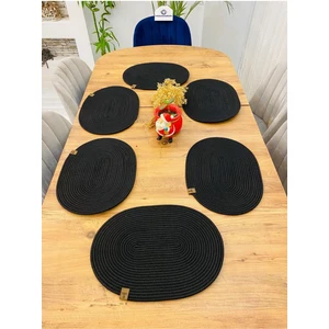 Jüt Hasır Amerikan Servis Oval Supla 6 Lı