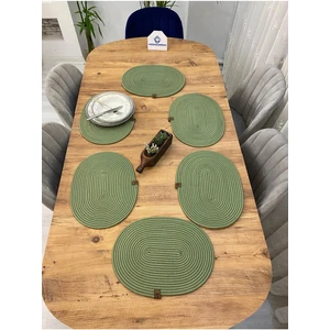 Jüt Hasır Amerikan Servis Oval Supla 6 Lı