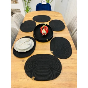 Jüt Hasır Amerikan Servis Oval Supla ve Sepet 7 Li