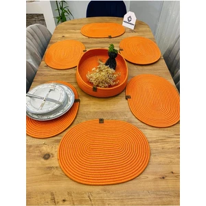Jüt Hasır Amerikan Servis Oval Supla ve Sepet 7 Li