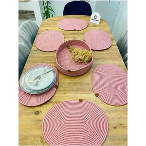 Jüt Hasır Amerikan Servis Oval Supla ve Sepet 7 Li