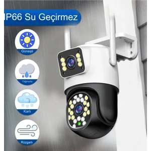 Ip Kamera, 4k, 8mp, Ptz, Wi-Fi, Renkli, Gece Görüşü, Çift Ekran, Insan Algılama, 8mp, Güvenlik Kamerası