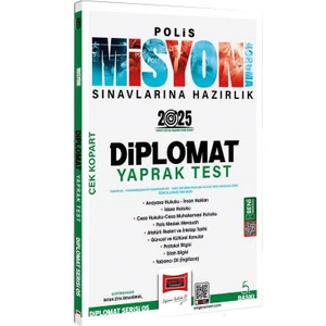Yargı Yayınevi 2025 Polis Misyon Sınavlarına Hazırlık Diplomat Serisi Diplomat Çek Kopart Yaprak Test