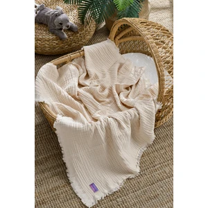 Kum Beji 4katlı Müslin  Bebek & Çocuk Müslin Örtü  110X110CM By Zeypba